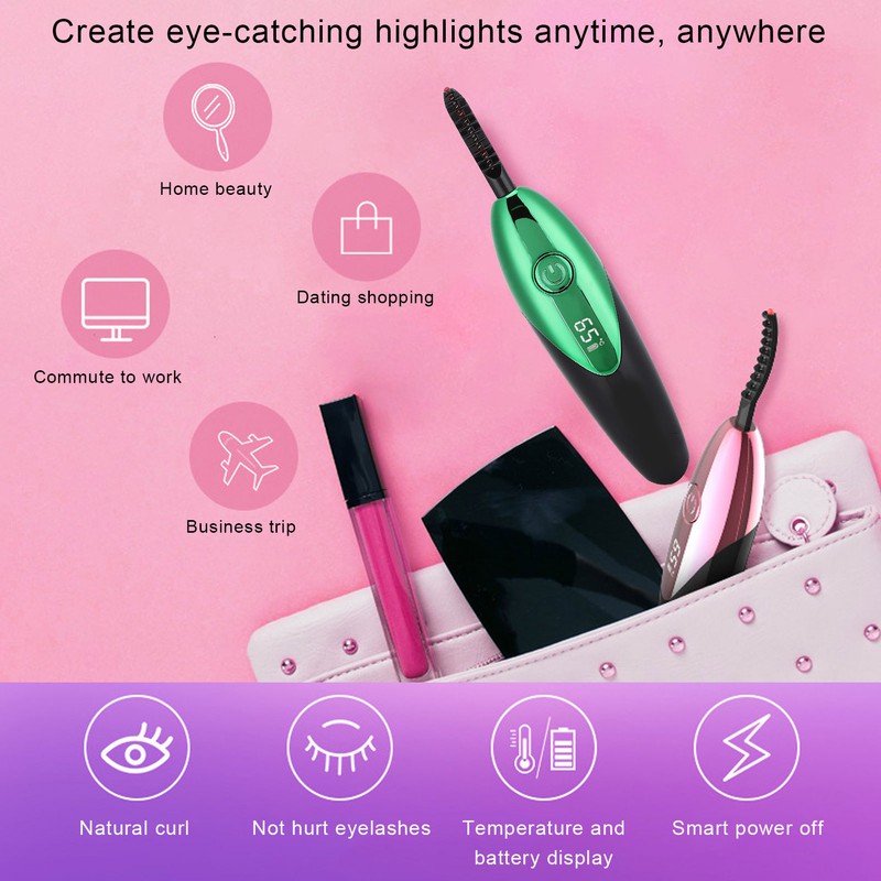 Electric Heated Eyelash Curler Digital Longlasting Electric Eyelash Curler for