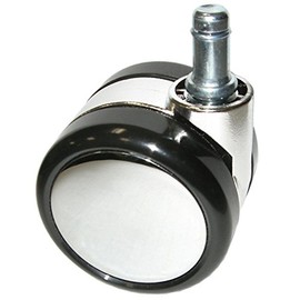 Ergo360 Large Chrome Casters, Chair Wheels with Soft Treads for Hardwood, Carpet, Tile, Etc. Sets of 5.