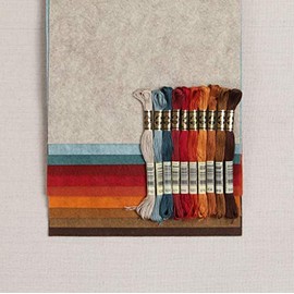 Benzie Design Wool Felt, 10 pcs 18" X 36" with Matching DMC Embroidery Floss in Autumn Colors, 1 mm Thick, Soft & Pliable, Wool Blend Felt, Harvest Moon 1/2 Yards & Floss
