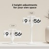 mooas Standing Height Adjustable Flip Desk Clock (White), Retro Vintage