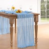 DeZerlor Baby Blue Cheesecloth Table Runner 10 Pack Spring Boho