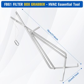 FBG-1 Filter Box Grabber Lift Hoist Tool, Aluminum Alloy Foldable Lifting Tool for HVAC & Air Filter Boxes, One-Person Carrying Handling Tool, Time & Labor Saving, Portable Space-Saving Design