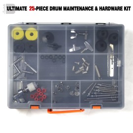 Beatello 71-Piece Drum Set Accessory Pack Includes Metal Suitcase Essential Add-On for Your Drum SetSize: 21-kinds, Color: Black