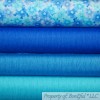 Signature BonEful Fabric FQ Cotton Quilt VTG Blue Teal Aqua