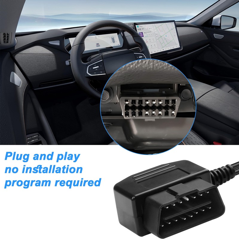 XMSJSIY OBD OBD2 to USB Power Cable 12V 24V 36V
