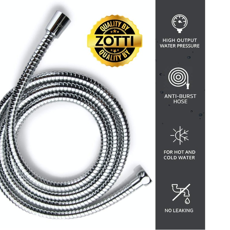 ZOTTI Shower Hose 2m – Stainless Steel Replacement Shower Hose