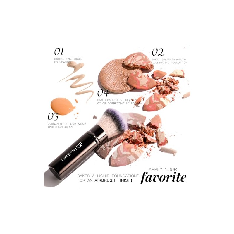Professional Makeup Brushes BS-MALL With Travel Case - Kabuki Brush