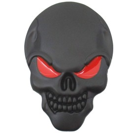 Large Skull Emblem 3D 3D Sticker Skull Skull Decoration Decoration Car Accessory Dress Up Black
