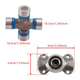MAD HORNETS Double Cardan Joint 211355X + 5-153X For Jeep Cherokee XJ 1984-2001,Wrangler TJ 1997-2006