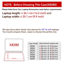 Smatree Hard EVA Protective Sleeve Compatible for 16 inch HP ZBook Firefly G11A/G11/G10/G9, EliteBook 860/865 G9/G10 Notebook, EliteBook 660/665 G11 Notebook, 16 inch ZBook Power G11/G11A Case (X8280)