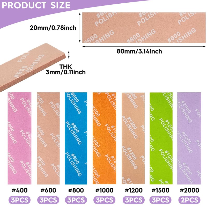 20 Pcs Sanding Sponge, Polishing Sanding Sticks Tools for Miniature