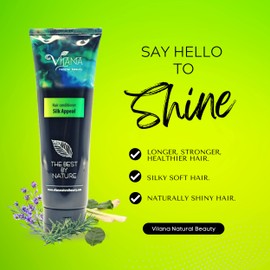 Silk Appeal Hair Conditioner 200ml by Vilana | Vegan Conditioner for Hair – Shea Moisture Hair Mask, Deep Moisturiser Restoring Shine & Health | Sulphate Free Conditioner – Suitable for Any Hair Type