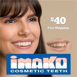 Imako® Premium Cosmetic Teeth Large Natural White -DIY Smile Makeover - USA Made