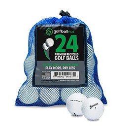 GolfBall Nut Used and Recycled for Srixon White Q Star Mint - 5A Quality Golf Balls Mesh Bag Included (24)