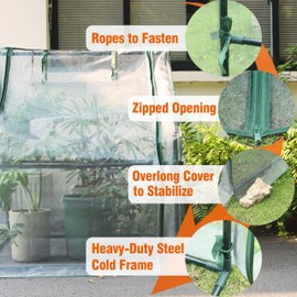 Gardzen Mini Greenhouse with Garden Netting Cover, Mesh Plant Protector for Plants 36.2"(L) x36.2(W) x42.5(H)