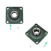 kimllier 2Pcs UCF208-24 1-1/2 Inch Bore Bearings Iron & Steel