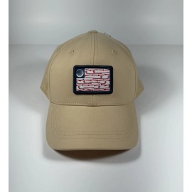 TOMMY BAHAMA Golf Clubs Flag Patch Baseball Hat Cap Tan Khaki Men’s *NEW*