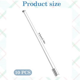 Metal Stick Pin, 10PCS Brooch Safety Hat Pins Suit Lapel Pin Long Needle Pins with Stopper DIY Accessories for Men Women Suit Tie Hat Scarf Accessories