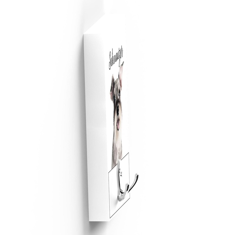 Schnauzer Wall Hanging Wooden Lead Hook Gift Idea For Dog