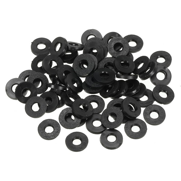 PATIKIL M4 Rubber Flat Washers 100pcs 4mm Inner Diameter 9mm