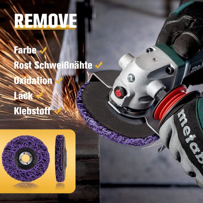 LAIWOO CSD Disc Grinding Disc, Purple Cleaning Disc Set, Coarse