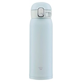 Zojirushi SM-WA48-HL Water Bottle, One-Touch Stainless Steel Mug, Seamless, 16.2 fl oz (0.48 L), Ice Gray