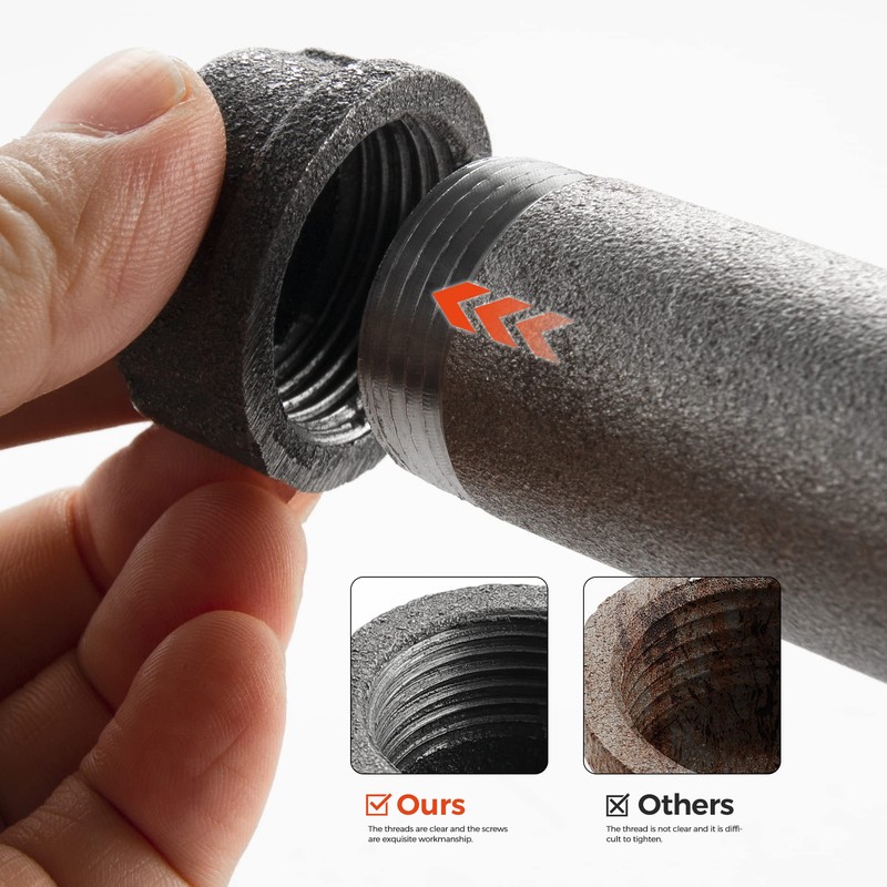 3/4" Industrial Pipe Fitting Caps - Home Expert 20 Pack
