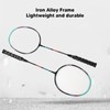 2PCS Badminton Rackets Iron Alloy Frame Integrated Shuttlecock Racquets for