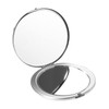 HAPUTDY Mini espejo de maquillaje elegante, portátil 1X/2X lupa (plata)
