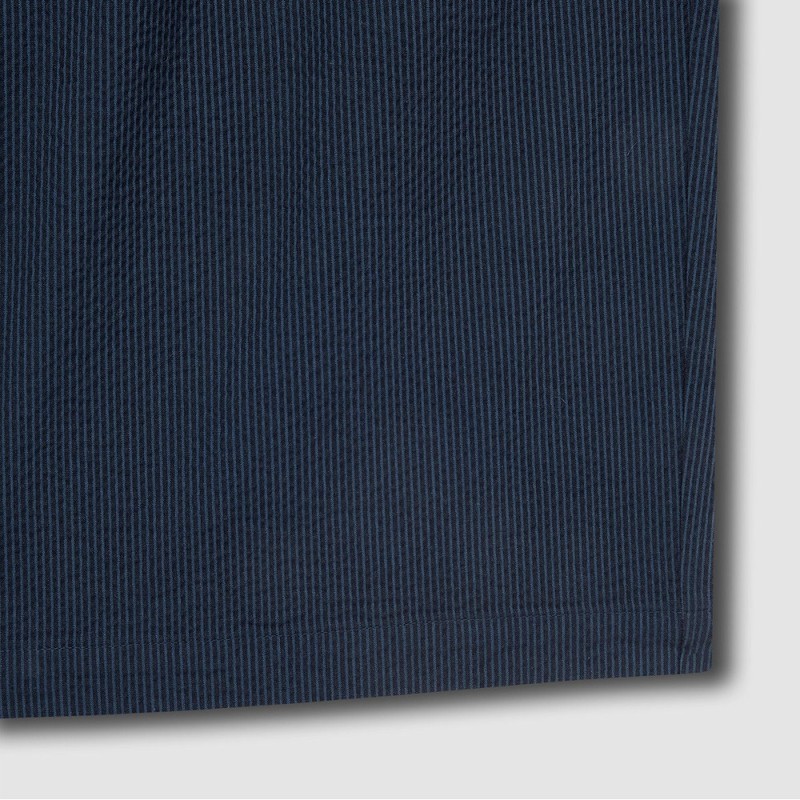 JAJU [JAJU] Men's Cotton Seersucker 5-Length Lounge Pants_Dark Navy