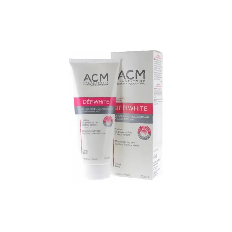 Leche Corporal Despigmentante ACM Dépiwhite para Manchas, Hipoalergénica y Libre