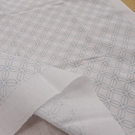 Olympus H-1064 Sashiko Cloth Pack Sashimi Flower Dish Towel (White) Square Cloisonne with Water Disappearing Patterns *Thread Sold Separately