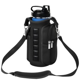 Gym Magnetic Water Bottle Holder Bag with Phone Pockets & Accessories Organizer – 6 Built-in Magnets, Shoulder Strap, and Handle – Bottle Carrier for Men & Women