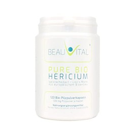 Pure Bio Hericium Erinaceus Capsules | Lions Mane 120 Capsules Each 500 mg Hedgehog Spiny Beard Powder from EU Organic Agriculture, Vegan, No Artificial Additives