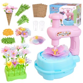 ADOUNOTES DIY Flower Bouquet Craft Kit, Reusable Fabric Flower Toys, Build Your Own Bouquet, Arts & Crafts for Girls Ages 4 5 6 7 8, Educational Preschool Activity, Birthday Gift for Toddlers