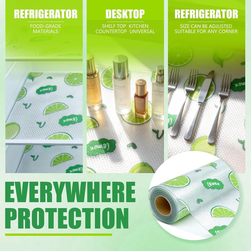 4pcs Waterproof Refrigerator Liner Set - Washable EVA Fridge Mats