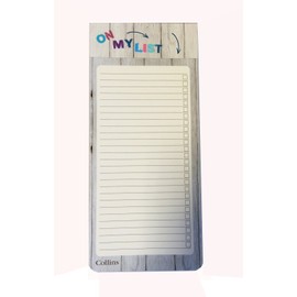 Collins Slim Shopping List with Magnetic Back for Fridge Hanging (Pack of 200 Sheets)