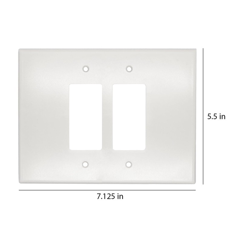 Jumbo Over Sized Wall Plate, Polycarbonate, Paintable Switch or Outlet