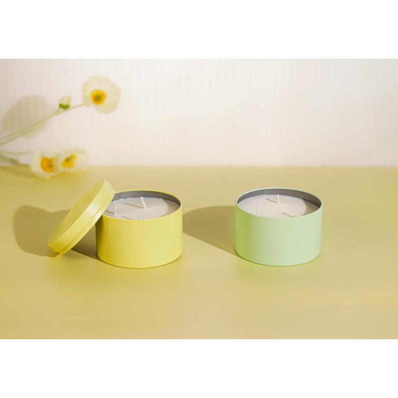 Aroparc Candle Tins 8oz with Lids, 24 Pack Seamless Bulk