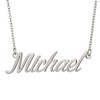 Aoloshow Michael Name Necklace Nameplate Pendant Silver Jewelry Gift for