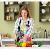 Xuwenz Rainbow Face Apron for Women Men, Adjustable Apron Cooking