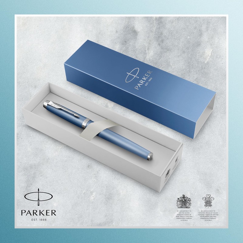 Parker IM Writing Rituals Rollerball Pen, Quiet Blue Case with