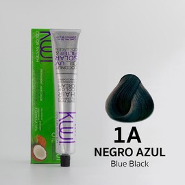 Kuul System Hair Color Cream  Kuul Tintes en crema 94 Tonos 94 Shades FUNNY COLORS Hair Dye Haircare Oil Neon Nourishing  3 oz.:_1a - Blue Black