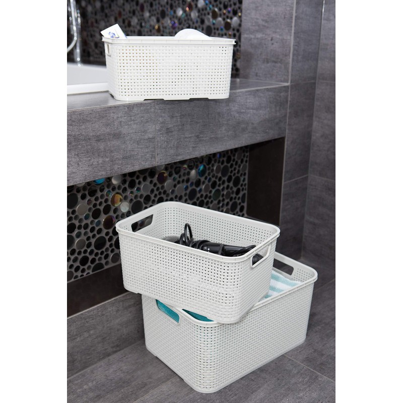 BranQ - Home essential Wicker Basket Small 7 litres, Cream,
