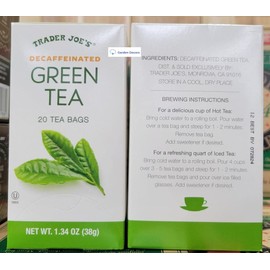 Trader Joe's Decaffeinated Green Tea 1.34oz 38g (Two Boxes)