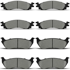 ALADICHE Pastillas de freno de cerámica delanteras y traseras compatibles con Ford Explorer 2006-2010, Ford Explorer Sport Trac, Mercury Mountaineer 2006-2010, DBP030