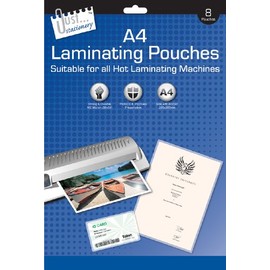 Just Stationery A4 Laminating Pouch (Pack of 8), 5921