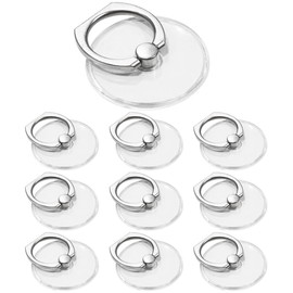 Audiofan Smartphone Ring, Transparent, Clear, Hold, Thin, Stylish, Bunker Ring, Drop Prevention, One-Hand Operation, Stand Function, 360 Degree Rotation, Compatible with Tablets and Smartphones,
