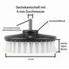 Brush attachment, cordless screwdriver, soft hardness, ideal for bathroom, toilet,