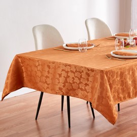Kadut Thanksgiving Tablecloth Maple Leaf, Harvest, Fall Tablecloth. Amber (60x84 Inch) for 5 Foot Rectangle Tables Heavy Duty Fabric, Stain Proof Table Cloth for Harvest, Holiday.